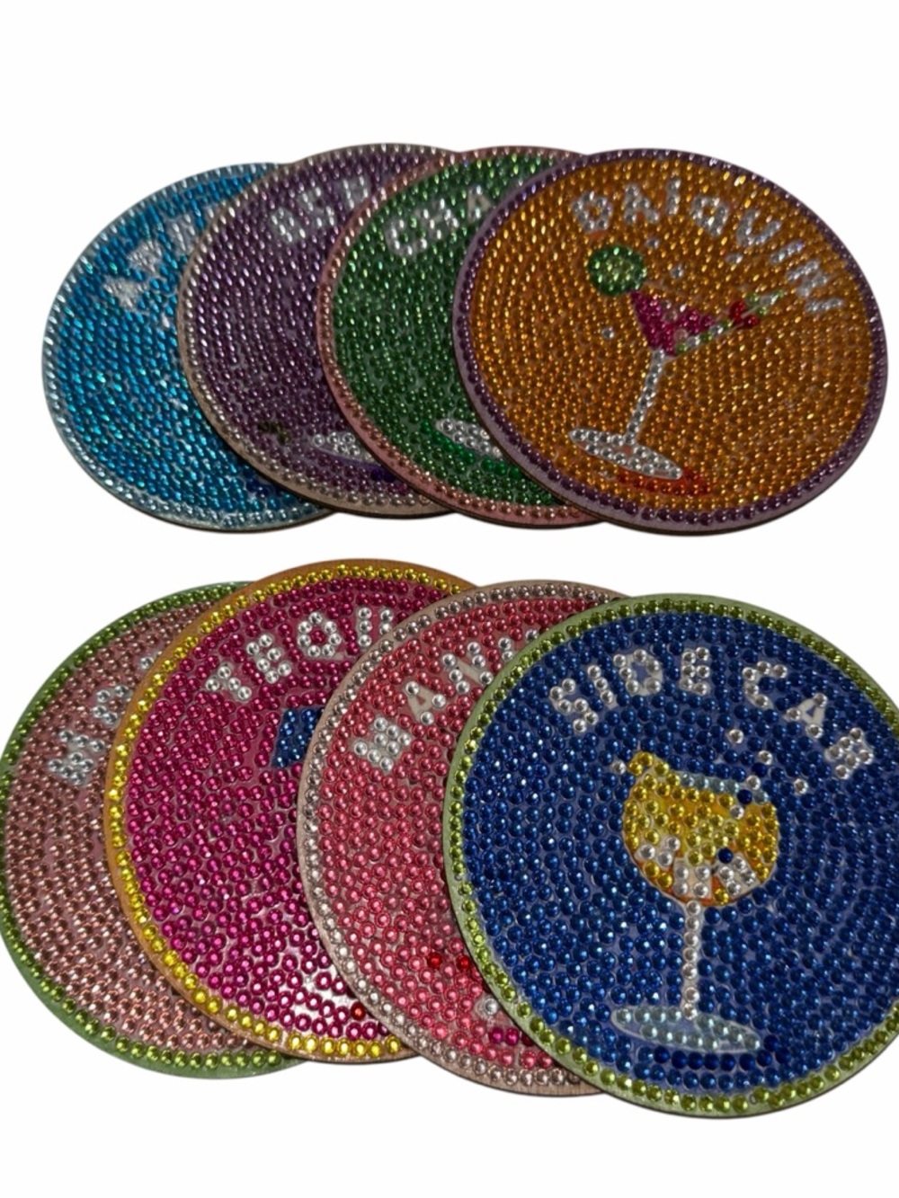 Alcoholic Drink Bedazzled Coasters